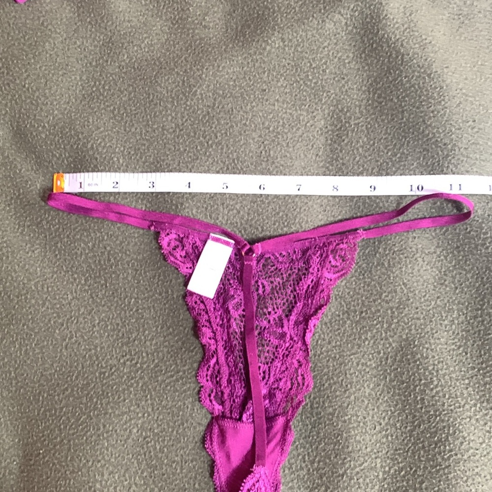 Victoria’s Secret Very Sexy purple lace set.  Never worn. Bra is 34A. Panties M. - Picture 8 of 10